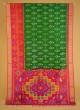 Green And Pink Festive Patola Saree In Pure Silk